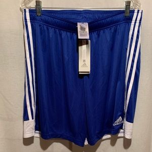 ADIDAS men XL, NEW w/ TAGS, royal blue athletic shorts basketball soccer fútbol